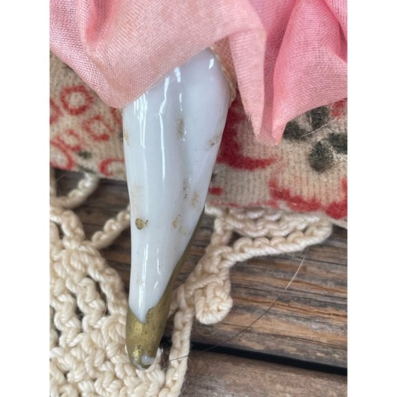 Antique Bathing Beauty Type pincushion Half Doll On Chair Legs out Japan - Picture 10 of 11